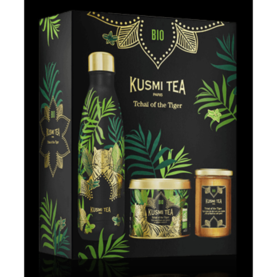 Kusmi Tchai of the Tiger Loose Black Tea Gift Set with Bottle