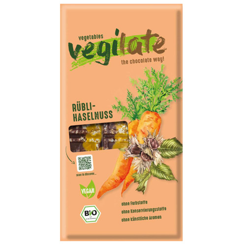 Coppeneur Vegilate Carrot-Hazelnut Organic Bar 85g