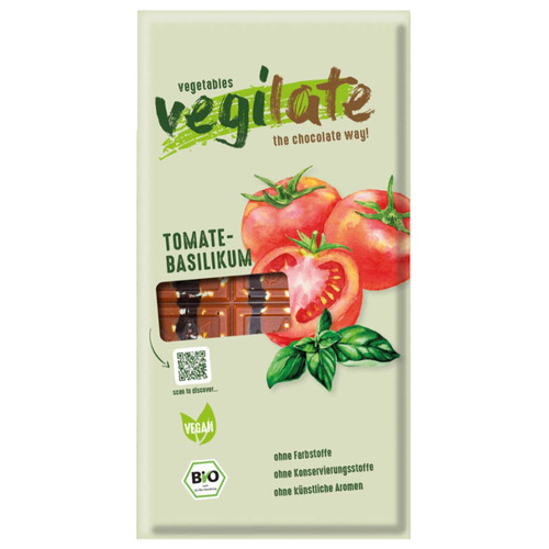 Coppeneur Vegilate Tomato-Basil Organic Bar 85g