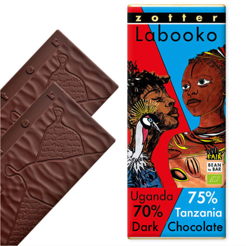 Zotter Labooko 70% Uganda + 75% Tanzania 70g