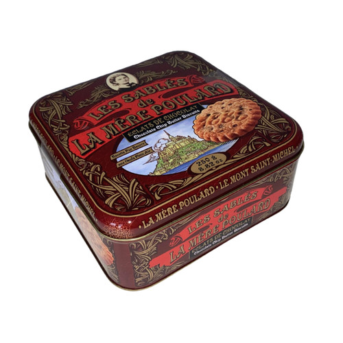 La Mere Poulard Chocolate Chip Butter Sablés Tin 250g