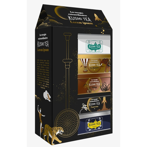 Kusmi Extraordinary Journey Selection Gift Set 5x20g Tin + Infuser 101g Kusmi Extraordinary Journey Selection Gift Set 5x20g Tin + Infuser 101g