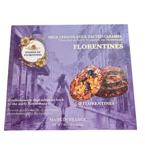 Maison de Florentins Milk Chocolate & Salted Caramel Florentins Gift Box 400g