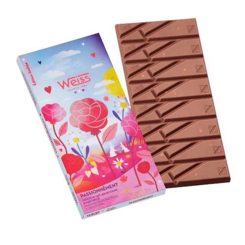 Weiss Passionnement 35% Milk Chocolate Bar with Toasted Corn 90g
