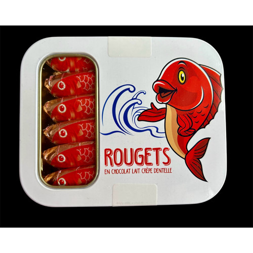 Schaal Filled Milk Chocolate Red Mullets in a Fish Tin 120g