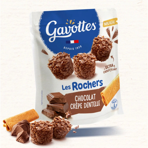 Gavottes Crispy Crepe Dentelle Rochers with Chocolate 95g