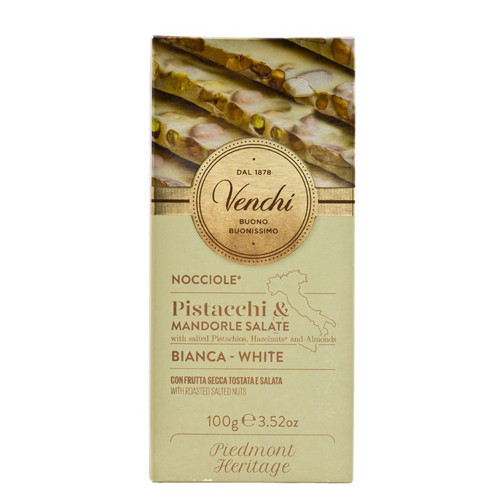 Venchi White Chocolate with Roasted & Salted Nuts 100g