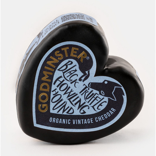 Godminster* Organic Black Truffle Cheddar Heart Howling Hound 200g