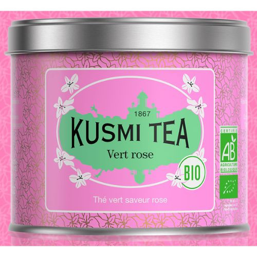 Kusmi Green Rose Organic Green Loose Tea Tin 100g