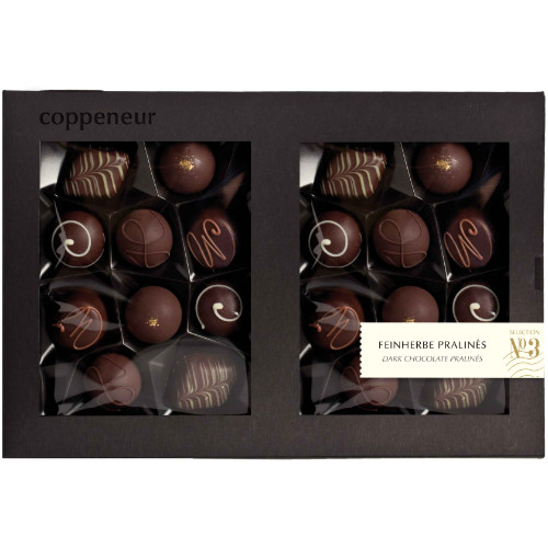 Coppeneur Pralines Box 20pcs, Dark Chocolate No3 240g