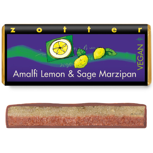 Zotter Amalfi Lemon & Sage Marzipan Vegan 70g