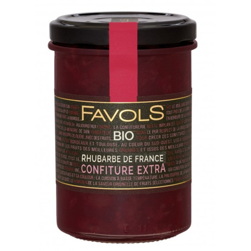 Favols Rhubarb Jam Extra Organic Black Label 250g