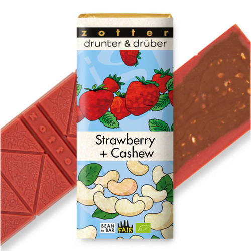 Zotter Cheery & Nuts Strawberry Cashew 70g