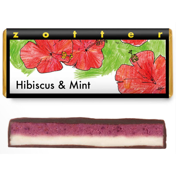 Zotter Hibiscus & Mint 70g