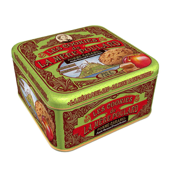 La Mere Poulard Apple & Salted Caramel Butter Biscuits Tin 200g