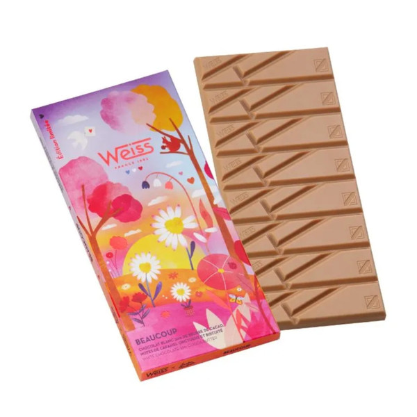 Weiss Beaucoup Caramelised 36% Blond Chocolate Bar with Fleur de Sel 90g