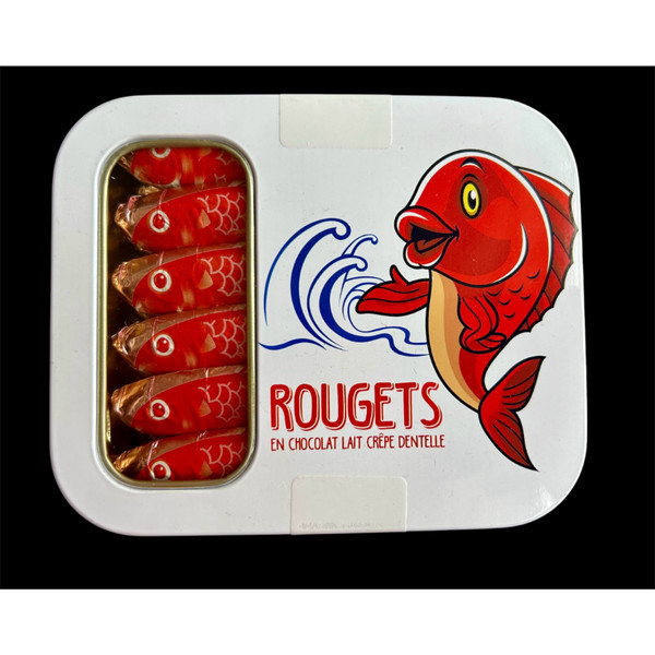 Schaal Filled Milk Chocolate Red Mullets in a Fish Tin 120g