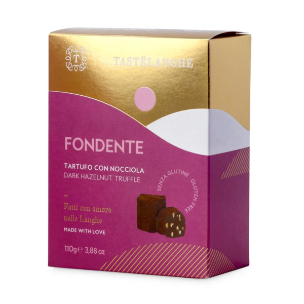 Tastelanghe Piedmont PGI Hazelnut & Dark Chocolate Truffles 10pcs Box 120g