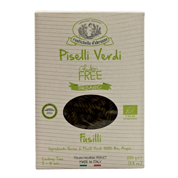 Rustichella Fusilli Piselli Verdi Gluten Free Organic 250g