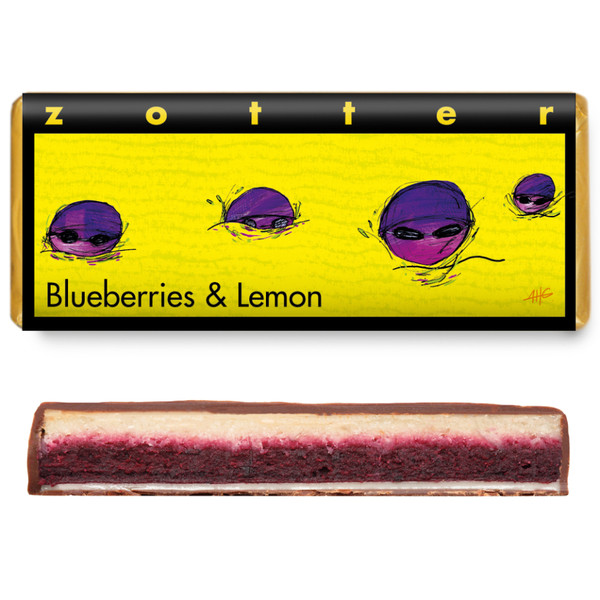 Zotter Blueberries & Lemon 70g