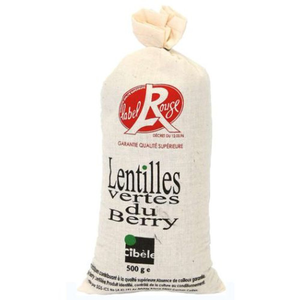 Cibele Lentilles du Berry Label Rouge Green, Bag 500g