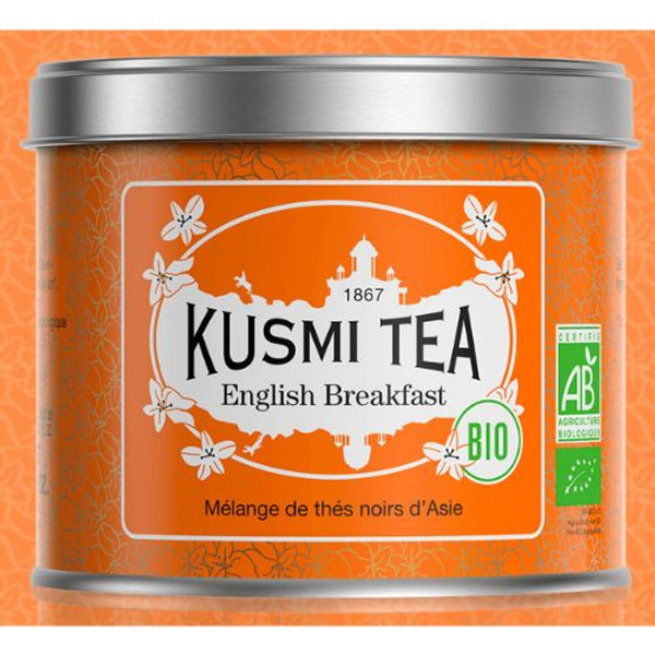 Kusmi English Breakfast Organic Loose Black Tea Tin 100g