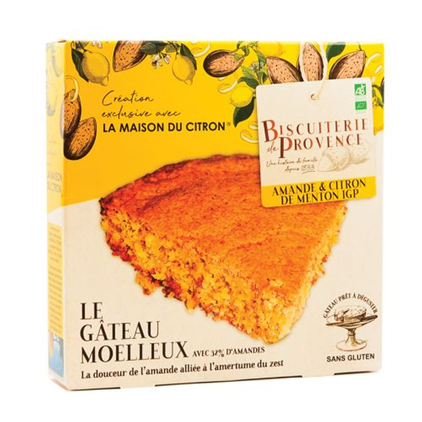 Biscuiterie de Provence Rich Almond Cake with Menton Lemon PGI, Organic 225g
