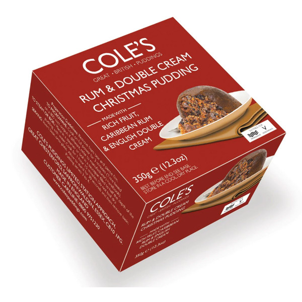 Cole's Rum & Double Cream Christmas Pudding 350g