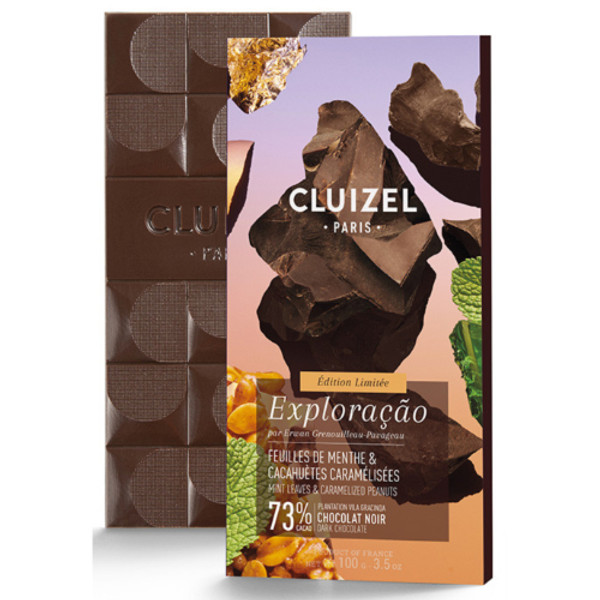 Cluizel Exploracao Caramelised Peanuts & Mint 73%, Limited Edition 100g