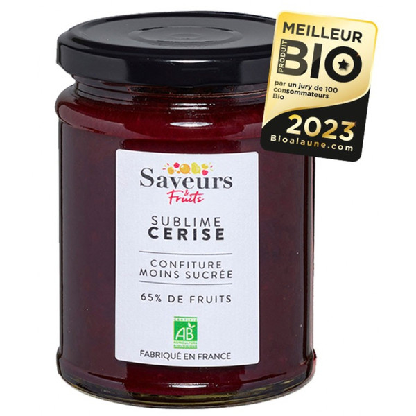 Saveurs Cherry Sublime Reduced Sugar Jam Organic 310g