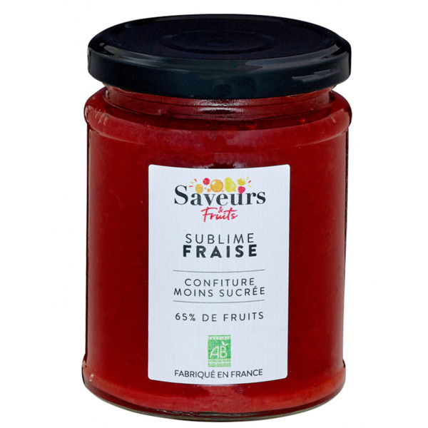 Saveurs Strawberry Sublime Reduced Sugar Jam Organic 310g