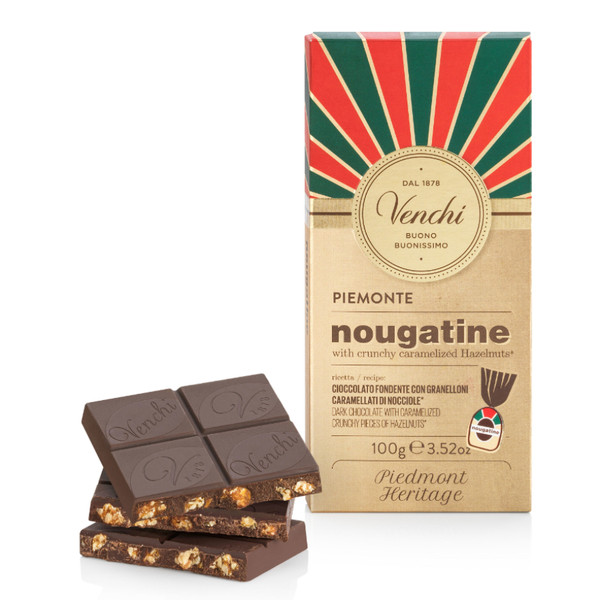 Venchi Nougatine Dark Bar 100g