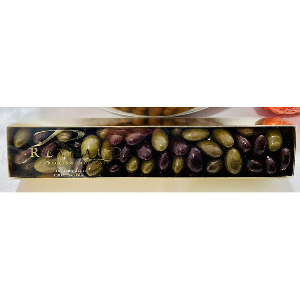 Reynaud 'Olivettes' Almonds in Dark Chocolate, Pencil Box 230g