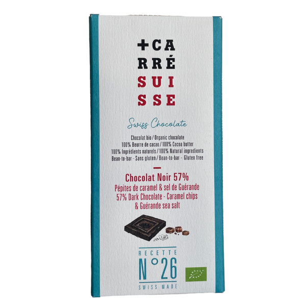 Carré Suisse Dark Caramel Crisp & Guérande Salt No26 90g