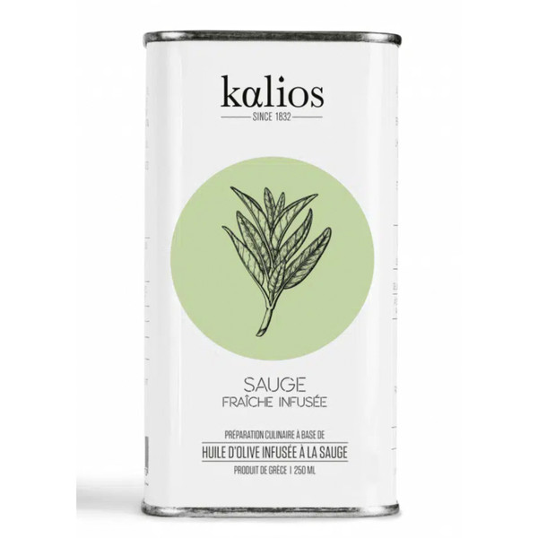 Kalios Sage Infused Extra Virgin Olive Oil Tin 250ml