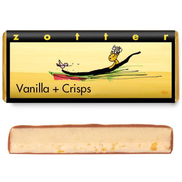 Zotter Vanilla + Almond Crisps 70g
