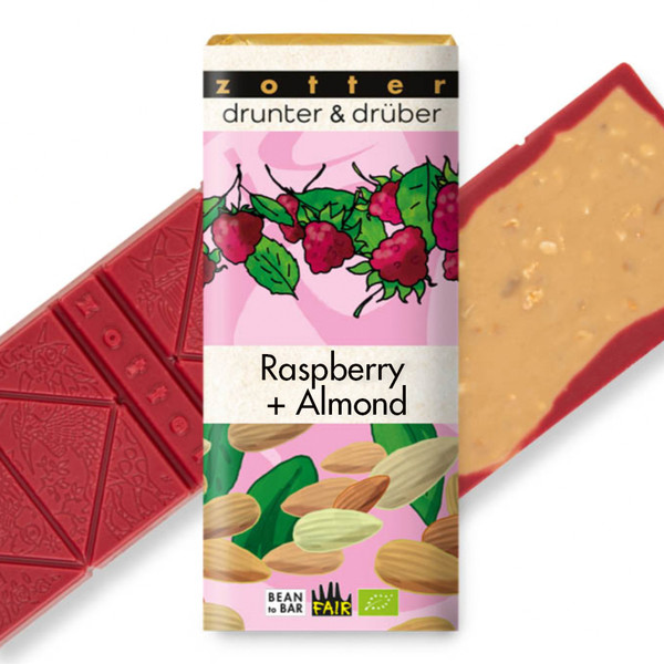 Zotter Cheery & Nuts Raspberry Almond 70g