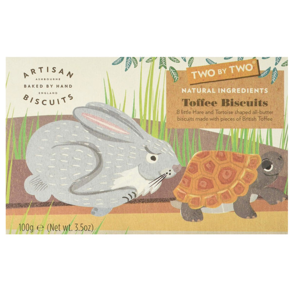 Artisan Biscuits Two by Two Hare & Tortoise Toffee Biscuits 100g