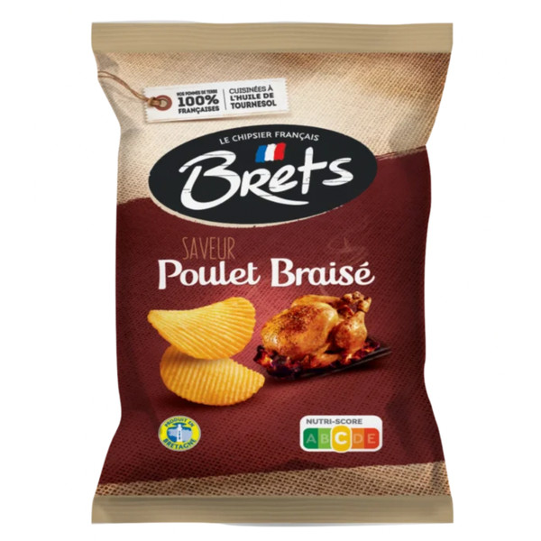 Brets Braised Chicken Crisps 125g