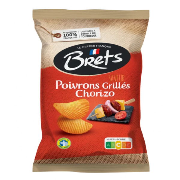 Brets Roasted Pepper & Chorizo Crisps 125g