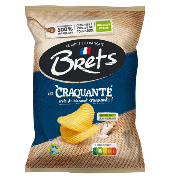 Brets Craquante Classic Guerande Salt Crisps 125g
