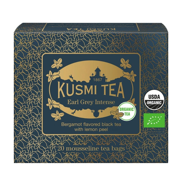 Kusmi Organic Earl Grey Intense Black Tea 20 Bags 40g