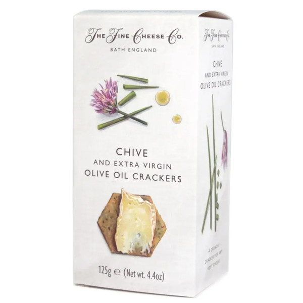 Fine Cheese Chive & Extra Virgin Olive Oil Crackers 125g