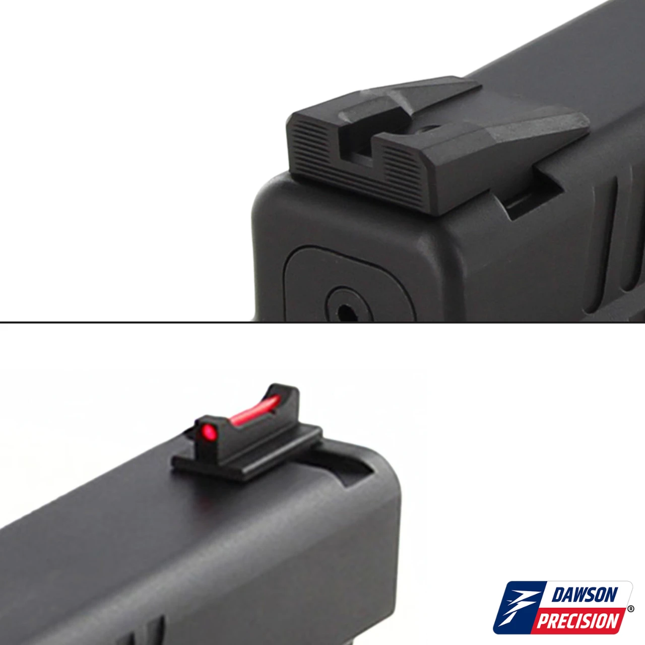 Sight Set for Springfield XD/XD-M, Fixed Competition Black Rear