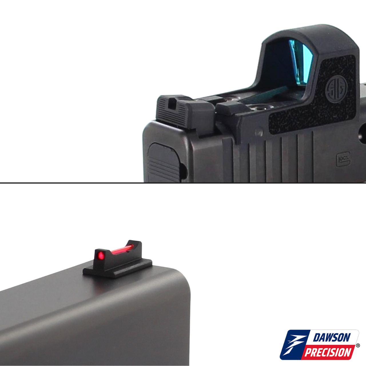 Sight Set for Glock MOS w/ Sig Sauer ROMEOZero, Fixed Co-Witness