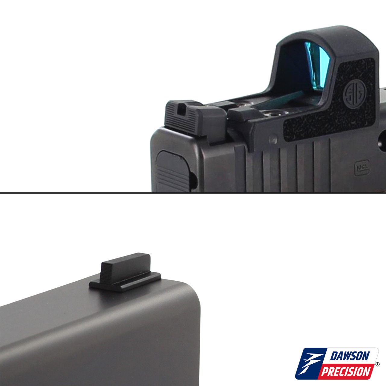 Sight Set for Glock MOS w/ Sig Sauer ROMEOZero, Fixed Co-Witness