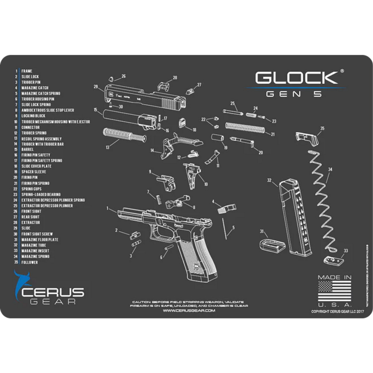 Glock Armorer's Gunsmith Bench Block Tool fits Glock Pistols