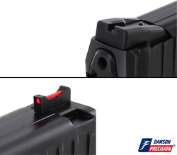 Sight Set for HK VP9, Fixed Carry Black Rear & Fiber Optic Front, by Dawson Precision®