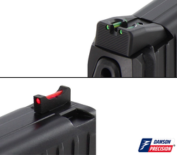 Sight Set for HK VP9, Fixed Carry Fiber Optic Rear & Fiber Optic Front, by Dawson Precision®