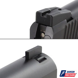 Sight Set for Kimber 1911, Fixed Carry Black Rear & Black Front, by Dawson Precision®